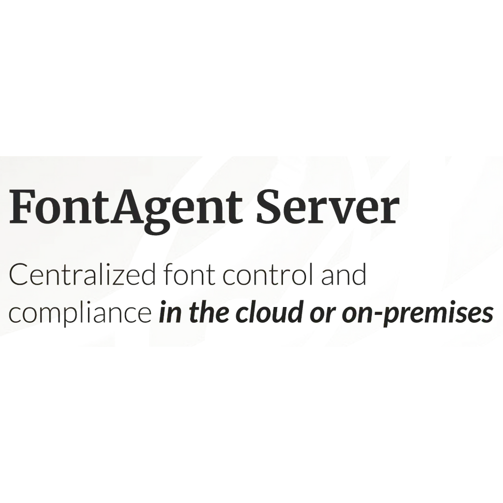 [FMCAX-FSRD / FXC12-XSRM] FontAgent Client-Liz. for Enterprise Server (On-Premise) inkl. 12 Monate Maint. (Vollversion, macOS/Windows, englisch, Benutzerlizenz, Insider Software)